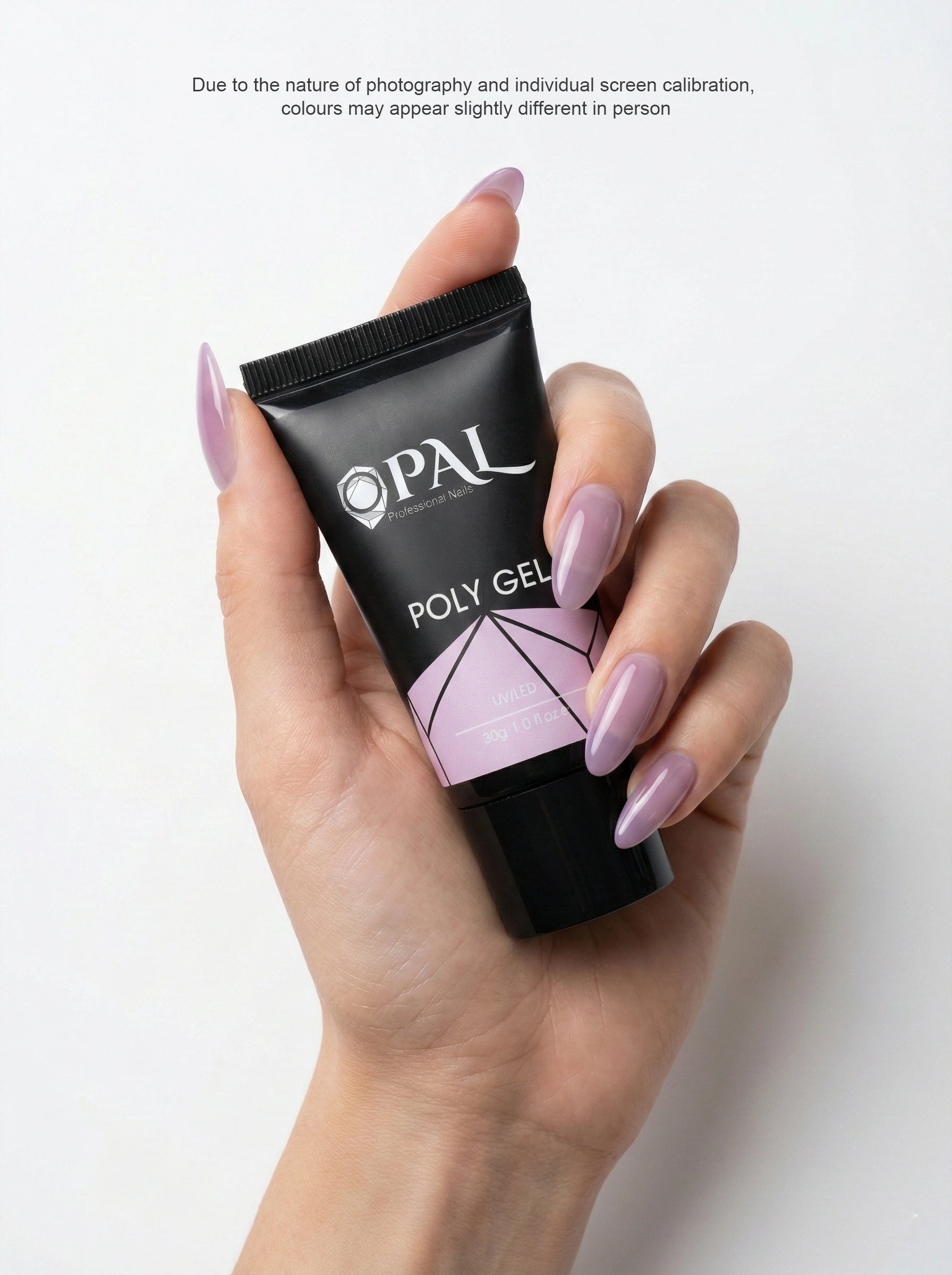 OPAL Professional Poly Gel - #08 30g (1.0 fl oz) | UV/LED Builder Gel for Nail Extensions & Overlays